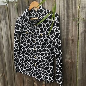 Michael Kors Black & White Top❤️